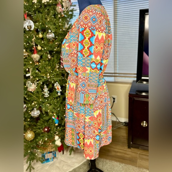 EUC Pink Owl Apparel Tribal Print Dress - Picture 7 of 13